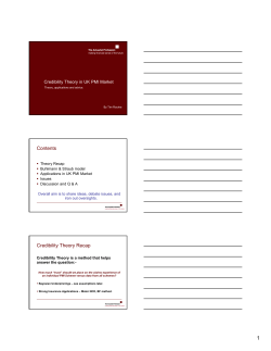 Credibility theory in the UK PMI market