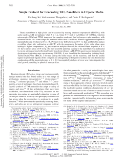 Simple Protocol for Generating TiO2 Nanofibers in Organic Media