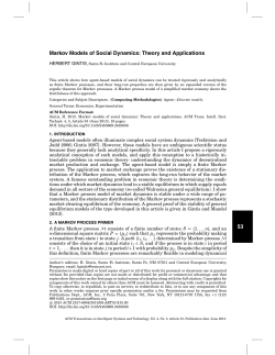 Markov models of social dynamics: Theory and applications
