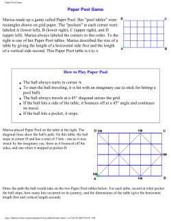 Paper Pool Game Marisa made up a game called Paper Pool. Her