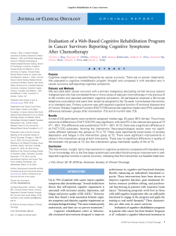 Evaluation of a Web-Based Cognitive Rehabilitation