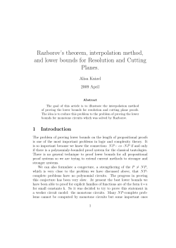 Razborov`s theorem, interpolation method, and lower bounds for