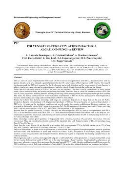 p97 polyunsaturated fatty acids in bacteria, algae and fungi&ndash;a review