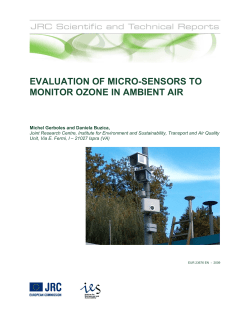 evaluation of micro-sensors to monitor ozone in ambient air