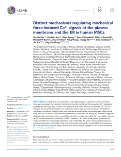 Distinct mechanisms regulating mechanical force