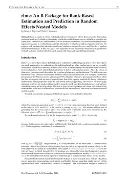 rlme: An R Package for Rank-Based Estimation and