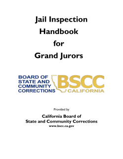 Preparing for the Inspection - California Grand Jurors` Association