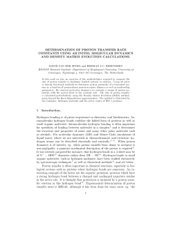 DETERMINATION OF PROTON TRANSFER RATE CONSTANTS