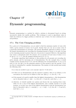 Dynamic programming