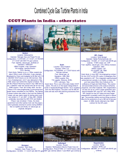 Combined Cycle Gas Turbine Plants in India