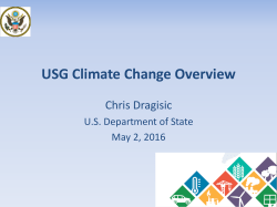 US State Dept Slides - 2016 International Climate Change Seminar