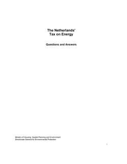 The Netherlands` Tax on Energy - Wind