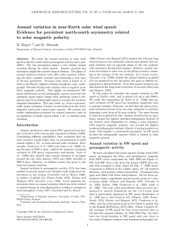 Annual variation in near-Earth solar wind speed: Evidence for