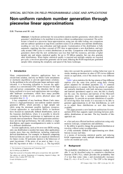Non-uniform random number generation through piecewise linear