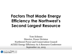 Factors That Made Energy Efficiency the Northwest Second Largest