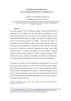 Negotiating, dispossessing and controlling water rights:
