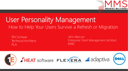 User Personality Management