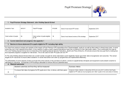 Pupil Premium Strategy - The John Fielding School