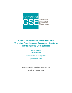 The Transfer Problem and Transport Costs in Monopolistic