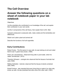 Eukaryotic Cells