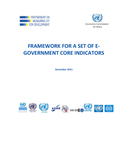 framework for a set of e- government core indicators