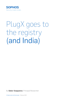 PlugX goes to the registry (and India)