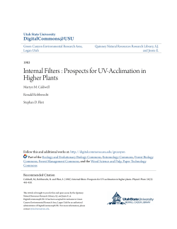 Internal Filters : Prospects for UV