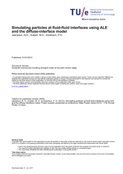 Simulating particles at fluid-fluid interfaces using ALE and the diffuse