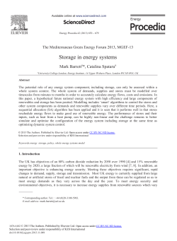 Storage in Energy Systems
