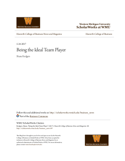 Being the Ideal Team Player - ScholarWorks at WMU