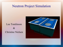 Neutron Project Simulation - Neutron Detector Homepage