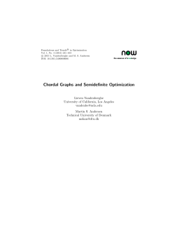 Chordal Graphs and Semidefinite Optimization