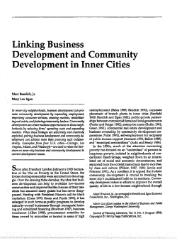 Development and Community Development in Inner Cities