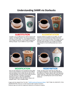 Understanding SAMR via Starbucks SUBSTITUTION