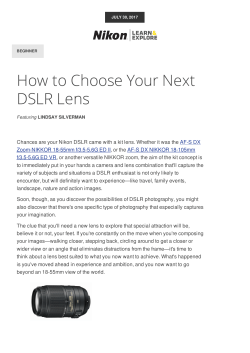 How to Choose Your Next DSLR Lens from Nikon