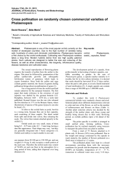 Cross pollination on randomly chosen commercial varieties of
