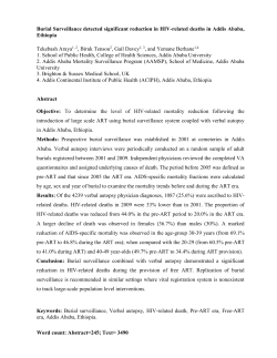 AIDS Mortality Surveillance at Burial Sites in Addis Ababa