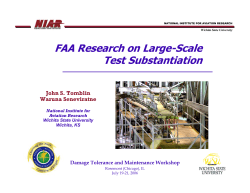 FAA Research on Large-Scale Test Substantiation