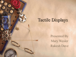 Tactile Displays - Wright State engineering