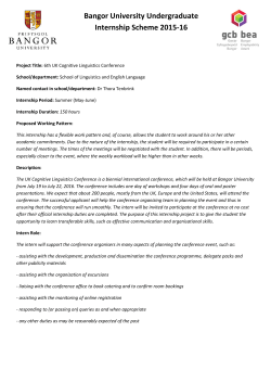 6th UK Cognitive Linguistics Conference