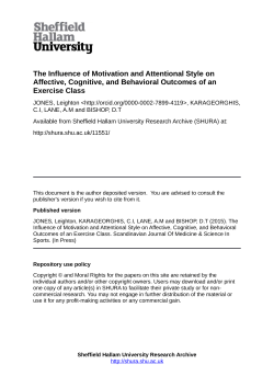 The Influence of Motivation and Attentional Style on Affective