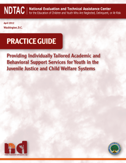 Providing Individually Tailored Academic and Behavioral