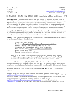 Introduction to significance of the Reformation and Martin Luther