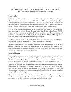 for Preaching, Workshops, and Lectures in Churches