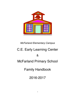 C.E. Early Learning Center McFarland Primary School Family
