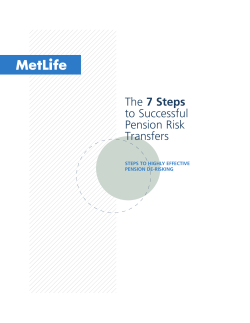 The 7 Steps to Successful Pension Risk Transfers
