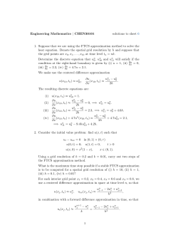 CHEN30101 solutions to sheet 6 1. Suppose that we are using the