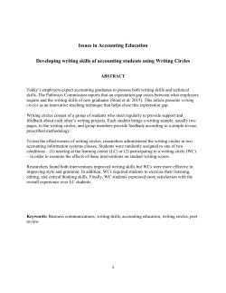 "comparing the effectiveness of learning centers and writing circles