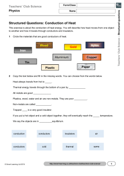 Structured questionsv3 &ndash; thermal conduction