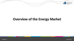 Overview of the Energy Market